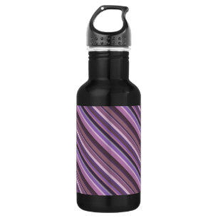 Mauve diagonal stripes 532 ml water bottle