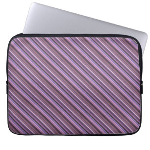 Mauve diagonal stripes laptop sleeve