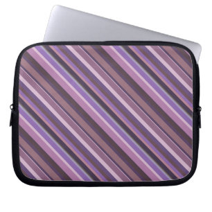 Mauve diagonal stripes laptop sleeve