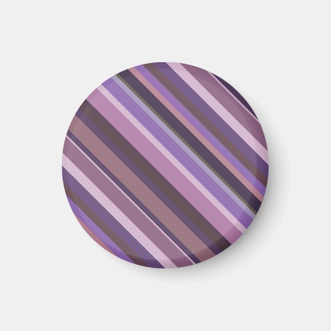 Mauve diagonal stripes magnet (Front)