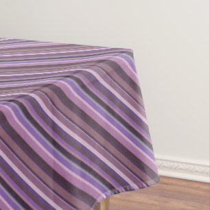 Mauve diagonal stripes tablecloth