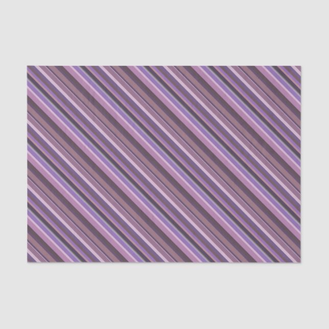 Mauve diagonal stripes tissue paper (Front)