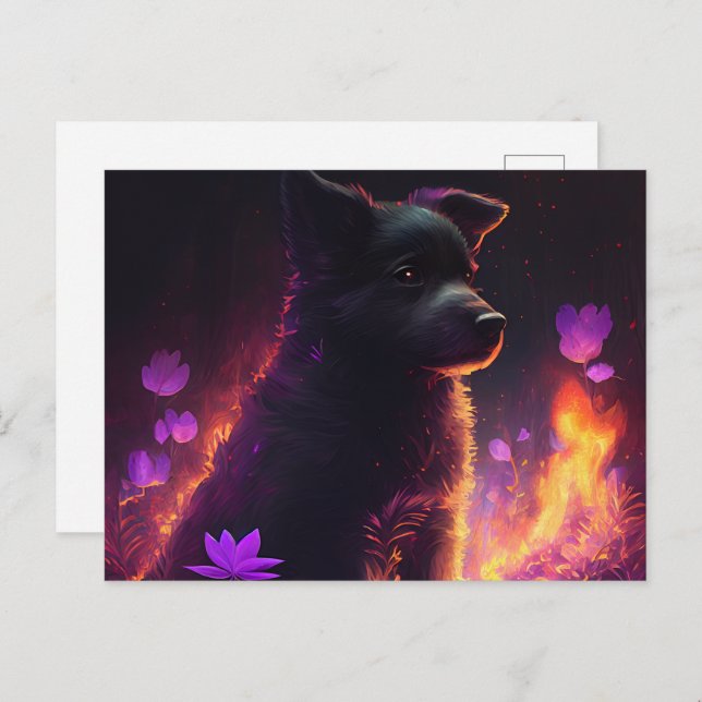 Mauve Dog Postcards (Front/Back)