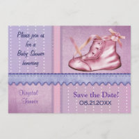 Mauve Dreams Shower Invitation for Baby Girl
