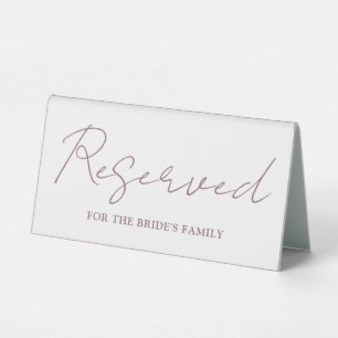 Mauve Elegant Minimalist Script Reserved
