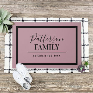 Mauve Family Monogram Doormat