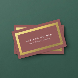 Mauve Faux Gold Business Card