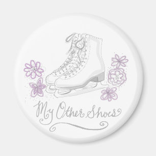 Mauve Figure Skate Custom Gift for Figure Skater Magnet