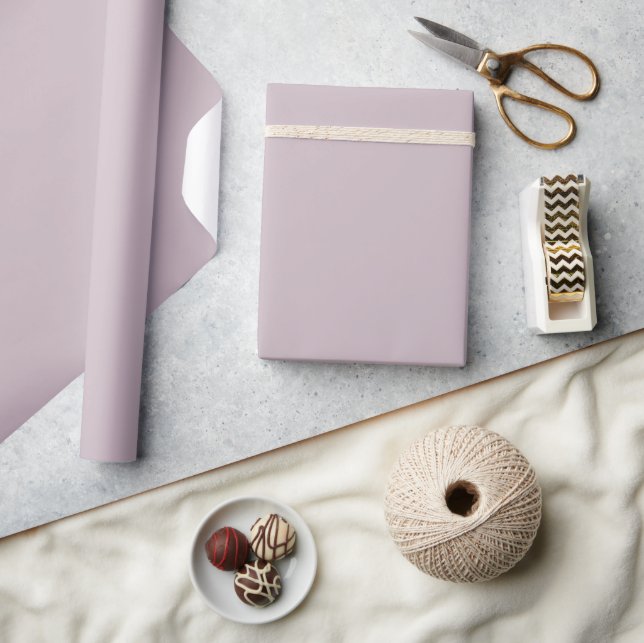 Mauve Finery Purple Solid Colour Wrapping Paper (Crafts)
