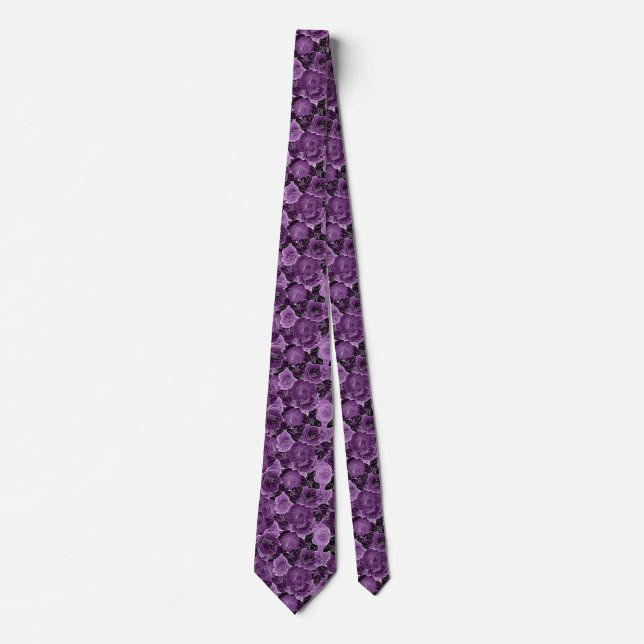 Mauve Floral Neck Tie (Front)
