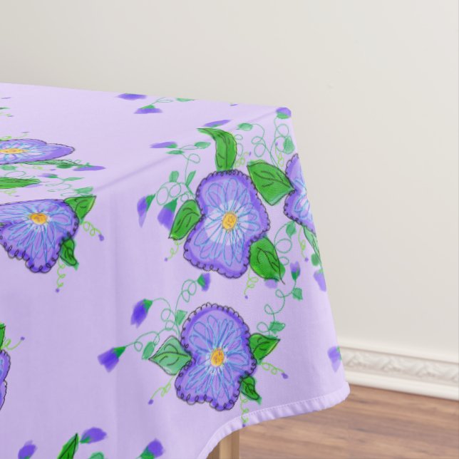 Mauve Floral Tablecloth (In Situ)