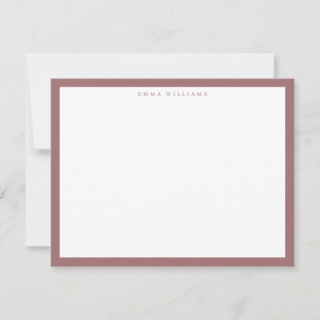 Mauve Frame Note Card (Front)