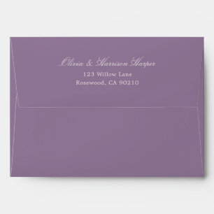 Mauve Garden Wedding Address Envelope