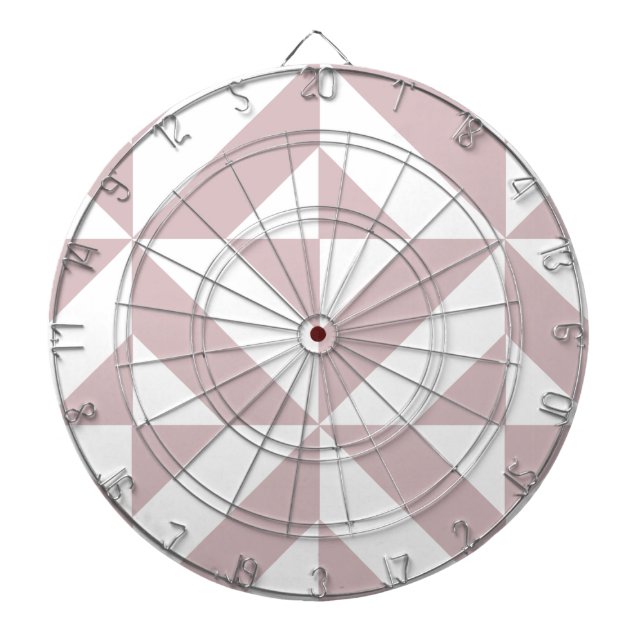 Mauve Geometric Deco Cube Pattern Dartboard (Front)