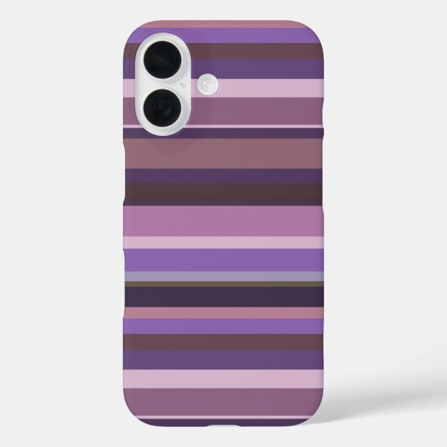 Mauve horizontal stripes Case-Mate iPhone case (Back)