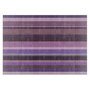 Mauve horizontal stripes cutting board