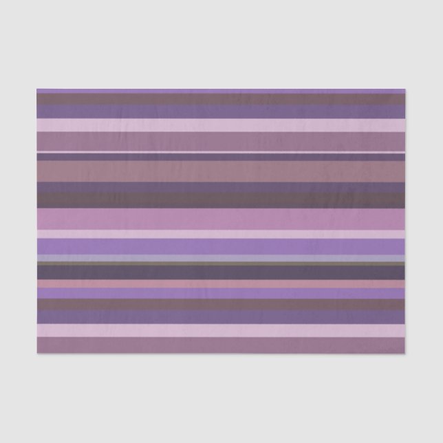 Mauve horizontal stripes tissue paper (Front)