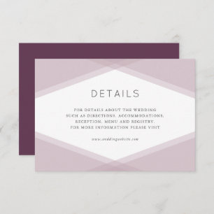 Mauve Layered Geometric Dark Purple Details Enclosure Card