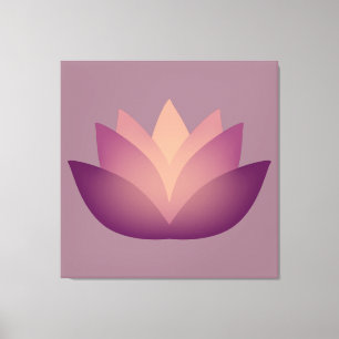 Mauve Lotus Flower design Canvas Print