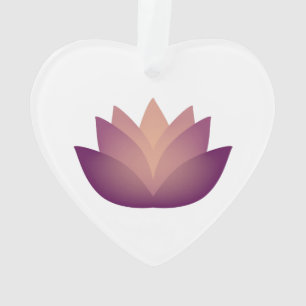 Mauve Lotus Flower design Ornament