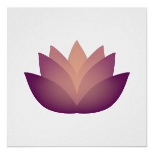 Mauve Lotus Flower design Poster