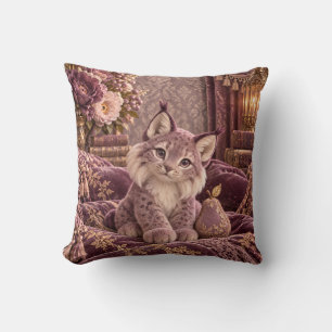 Mauve Lynx Ornate Plum Floral Reading Room Cushion
