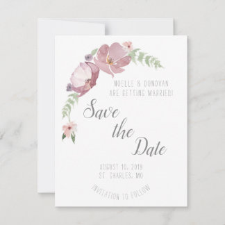 Mauve Meadows | Save the Date Card