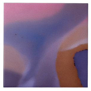 “Mauve Mirage Flow” – Abstract Pink Blue Peach Ceramic Tile