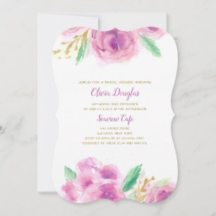 Mauve Morning Floral Invitation