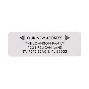 Mauve Moving Announcement New Address Return Address Label