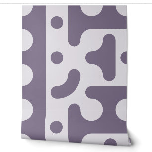 Mauve Oversized Organic Geometric Bubbles Wallpaper