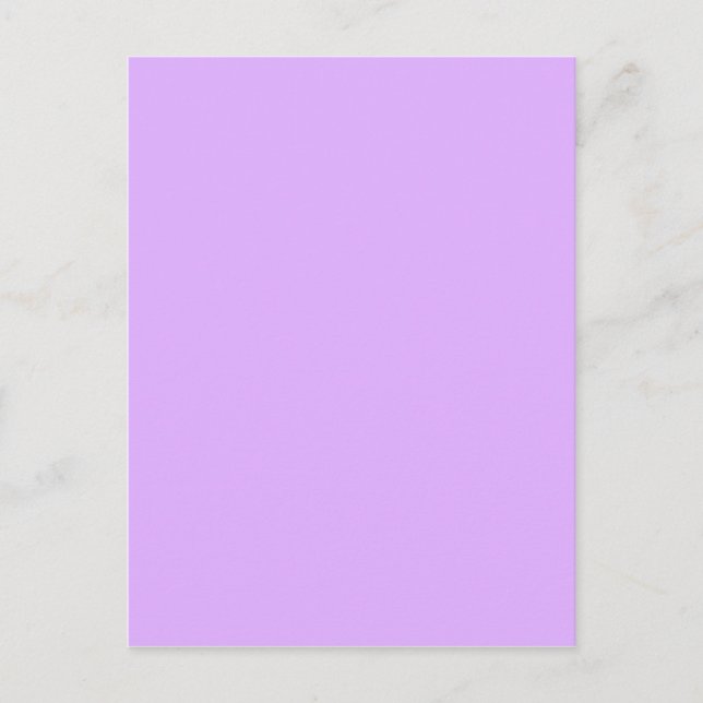 Mauve, pale violet hex code e0b0ff postcard (Front)