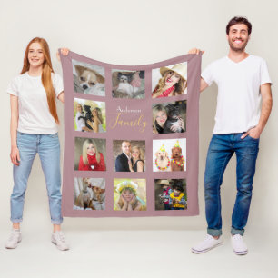 Mauve  Photo Blanket Collage Instagram