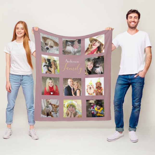 Mauve  Photo Blanket Collage Instagram (In Situ)