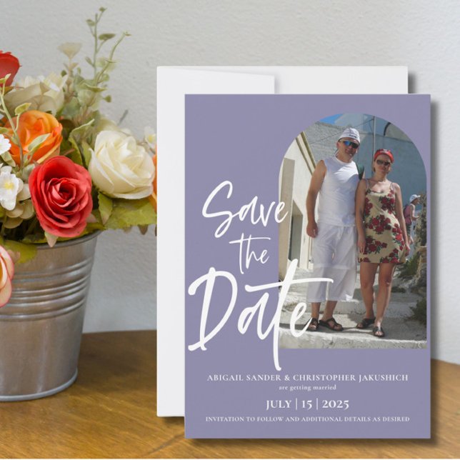 Mauve Photo Save the date Invitation (Creator Uploaded)