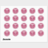 Mauve Pink Bat Mitzvah Personalised Classic Round Sticker (Sheet)
