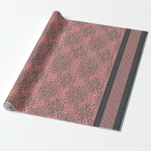 Mauve Pink Lace Mandala Vintage Wrapping Paper