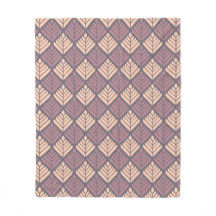 Mauve Pink Leaf Petal Geometric Botanical Pattern 