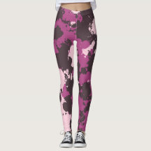 Mauve Pink Paint Splatter Camo
