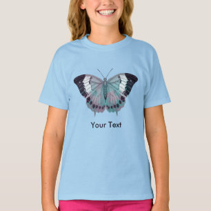 Mauve Pink Purple and Turquoise Butterflies T-Shirt