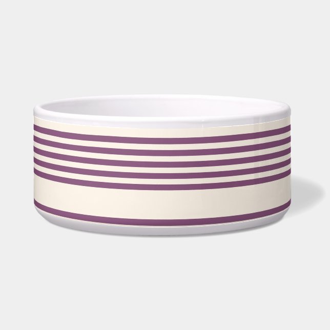Mauve purple and beige five stripes pattern (Front)