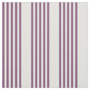 Mauve purple and beige five stripes pattern fabric