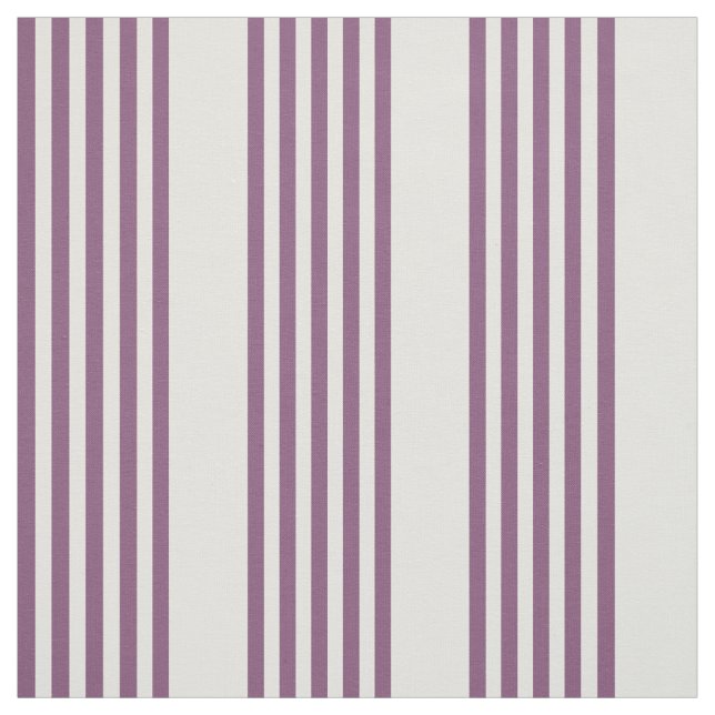 Mauve purple and beige five stripes pattern fabric (Swatch)