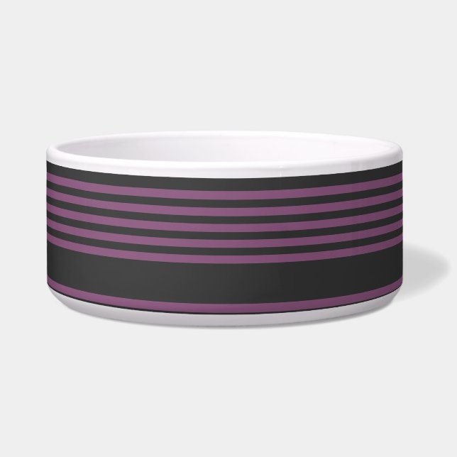 Mauve purple and charcoal five stripes pattern (Front)