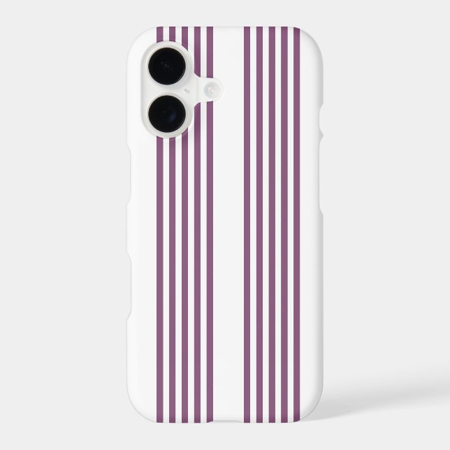 Mauve purple and white five stripes pattern (Back)