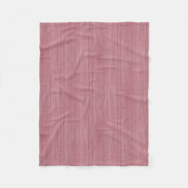Mauve Purple Bamboo Wood Grain Look Fleece Blanket (Front)