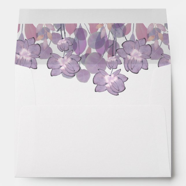 Mauve purple blush floral watercolor   envelope (Back (Bottom))
