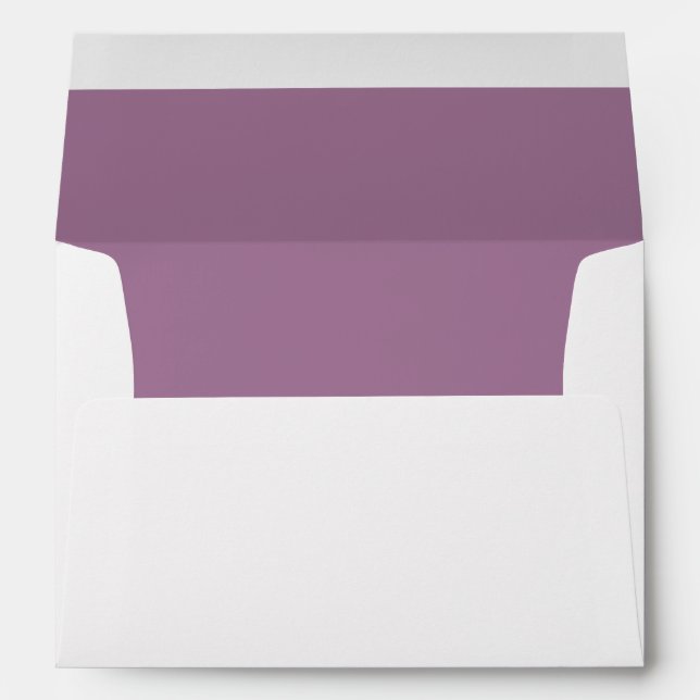 Mauve Purple Inside Wedding Envelope (Back (Bottom))