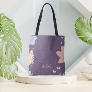 Mauve Purple trendy Boho Chic Tote Bag