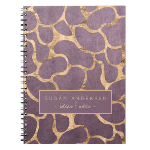 Mauve rose gold sophisticated wallpaper pattern notebook